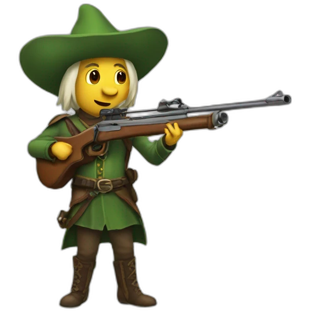 Duende con un rifle emoji