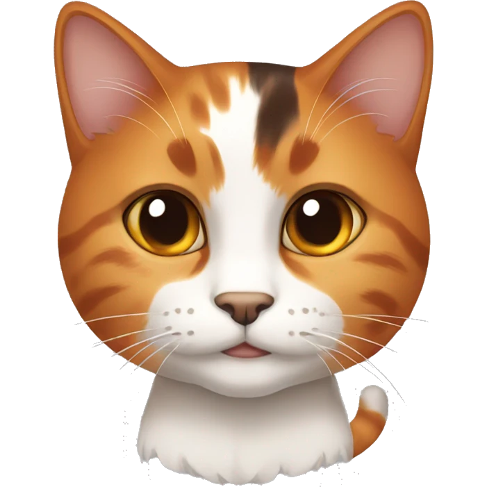 Calico orange and brown cat emoji
