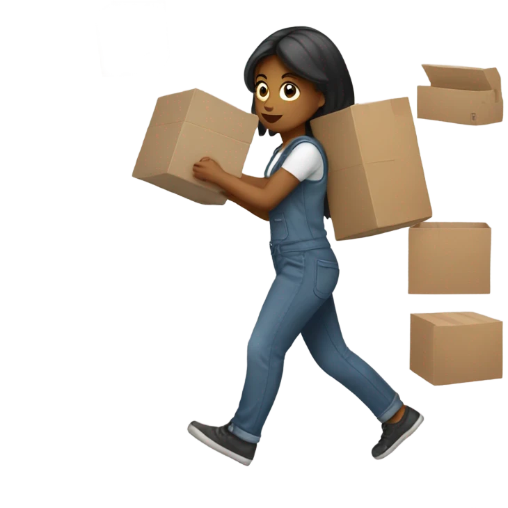 girl moving furniture  emoji