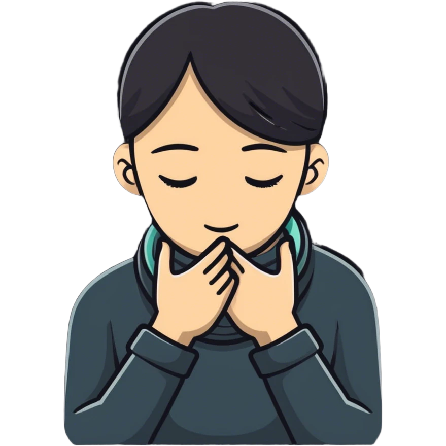 Person holding neck  emoji