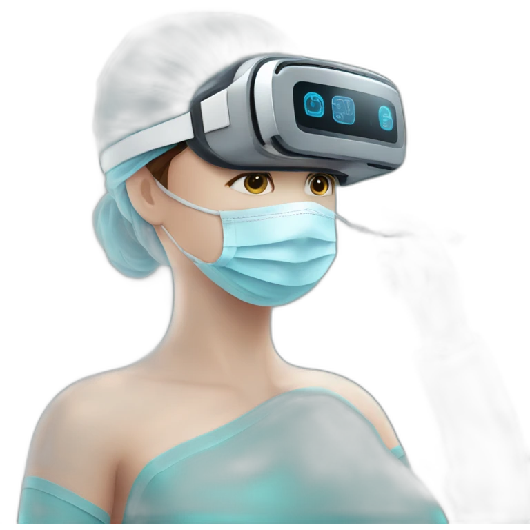 Surgeon-performing-Breast-surgery-with-virtual-reality-display emoji
