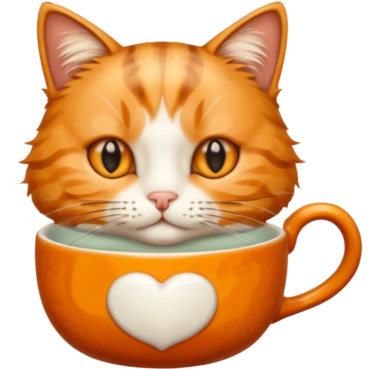 cat with tea with tea emoji