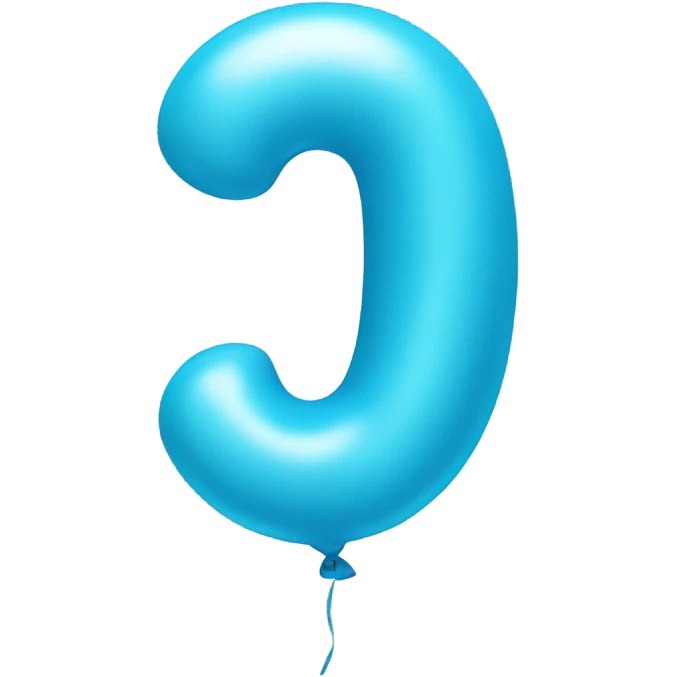 Light blue number 9 balloon emoji