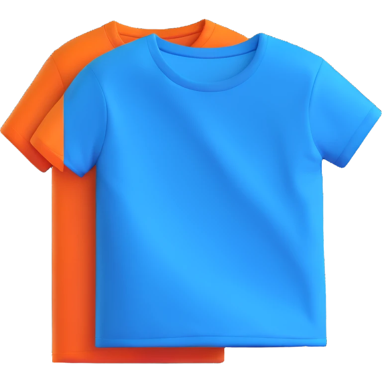 blue tee shirt folded emoji