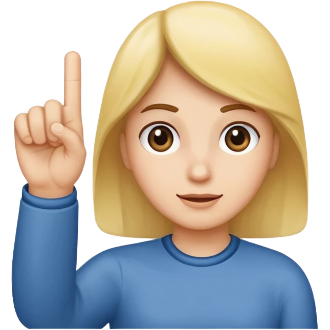 Someone waving their finger no emoji