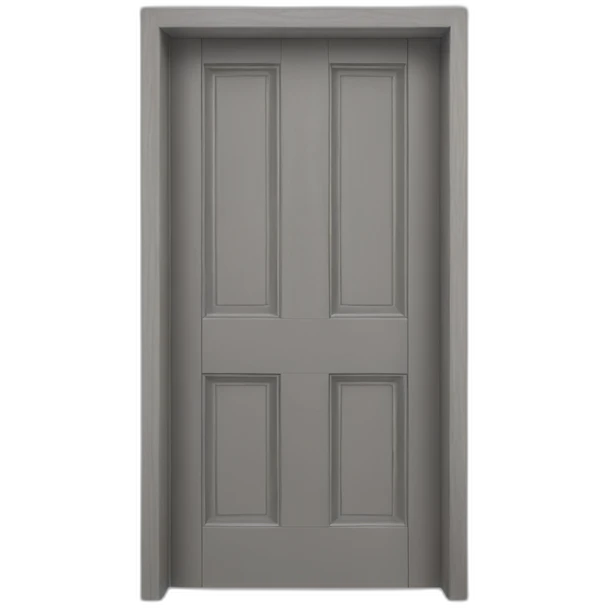 open door wood color gray perpective emoji
