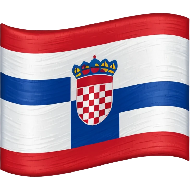 Flag of Croatia but with gravity emoji