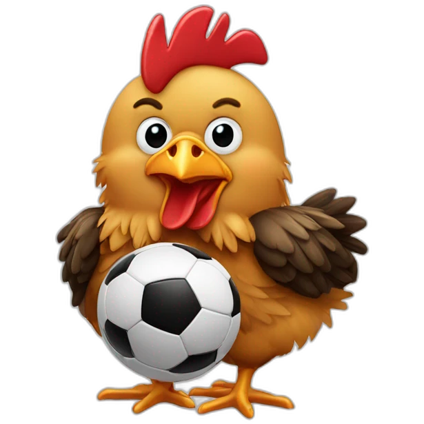 chicken with river plate football team shirt emoji