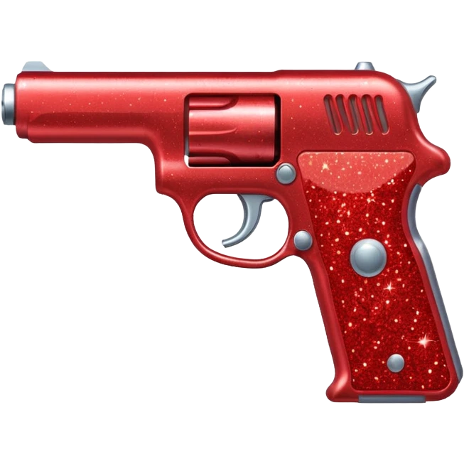 red glitter gun emoji