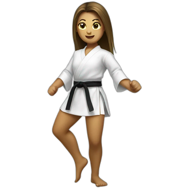 karate girl in pantyhose emoji