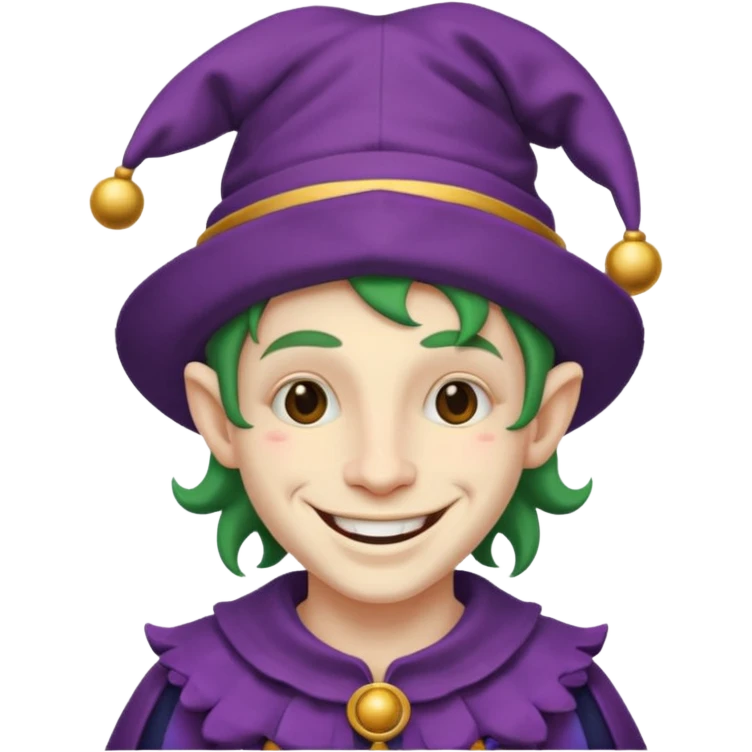 a cuffed wrangled jester emoji