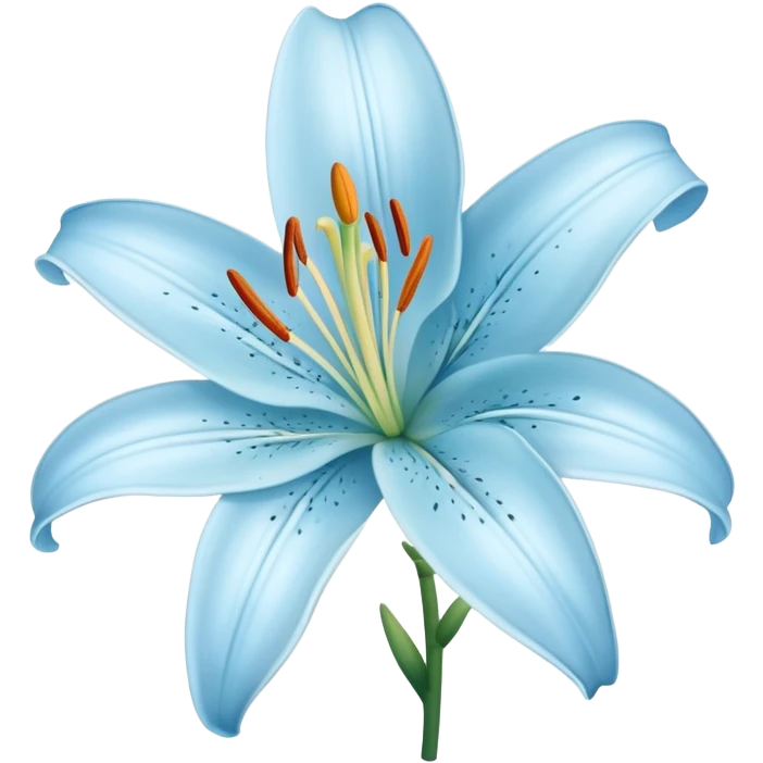 Delicate light blue mini lily emoji emoji