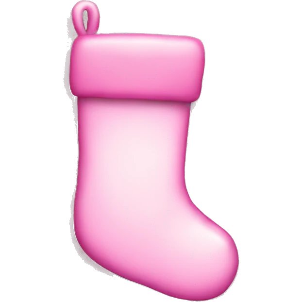 Pink Christmas stocking emoji