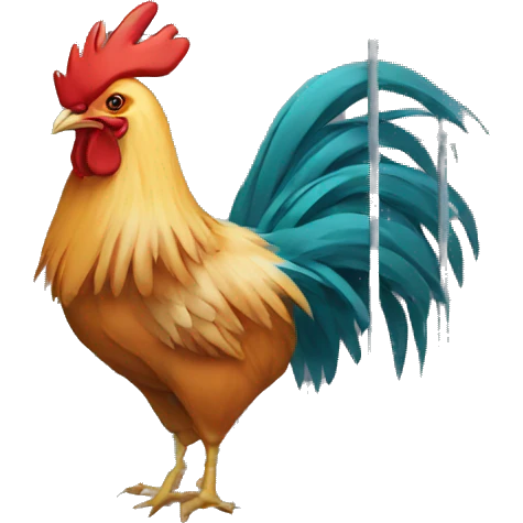 Caged rooster emoji