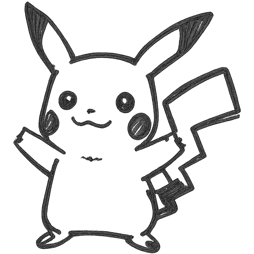 pikachu sketchy and expressive emoji