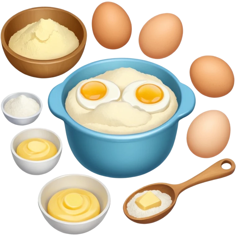 baking ingredients before preparation emoji