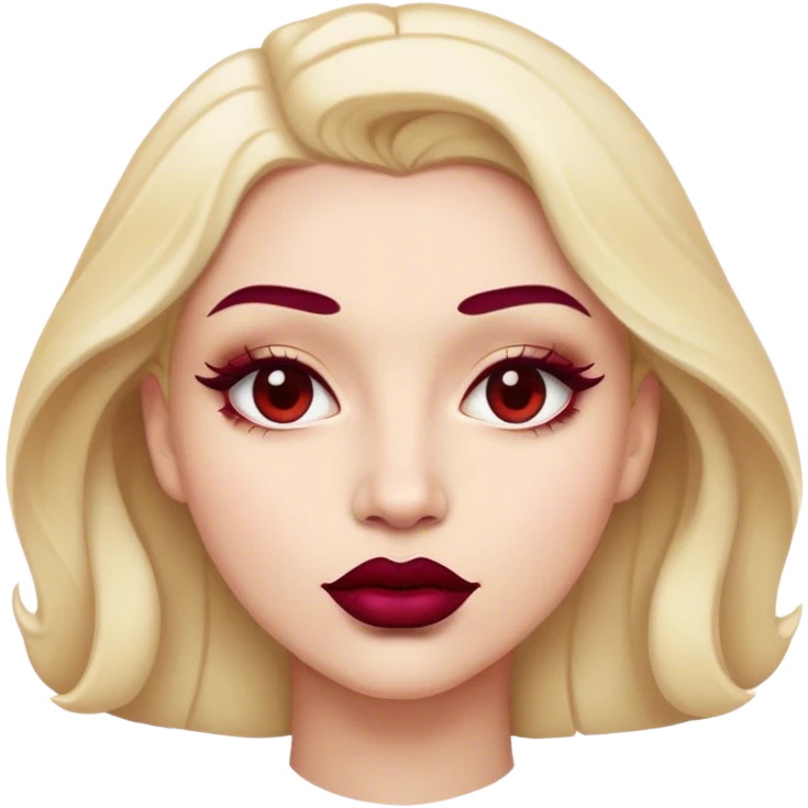 burgundy lips emoji
