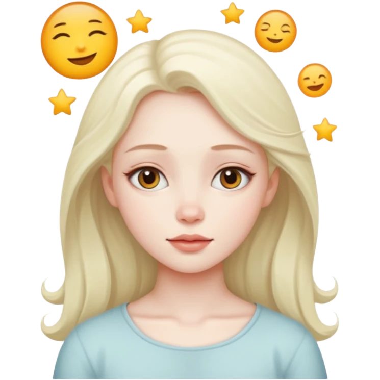 a beautiful girl dreaming emoji