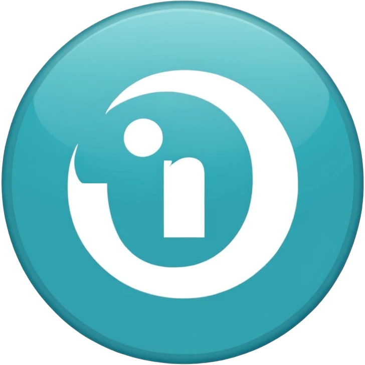 Un logo animado de un círculo color Turquesa y letras blancas con las siglas NHD emoji