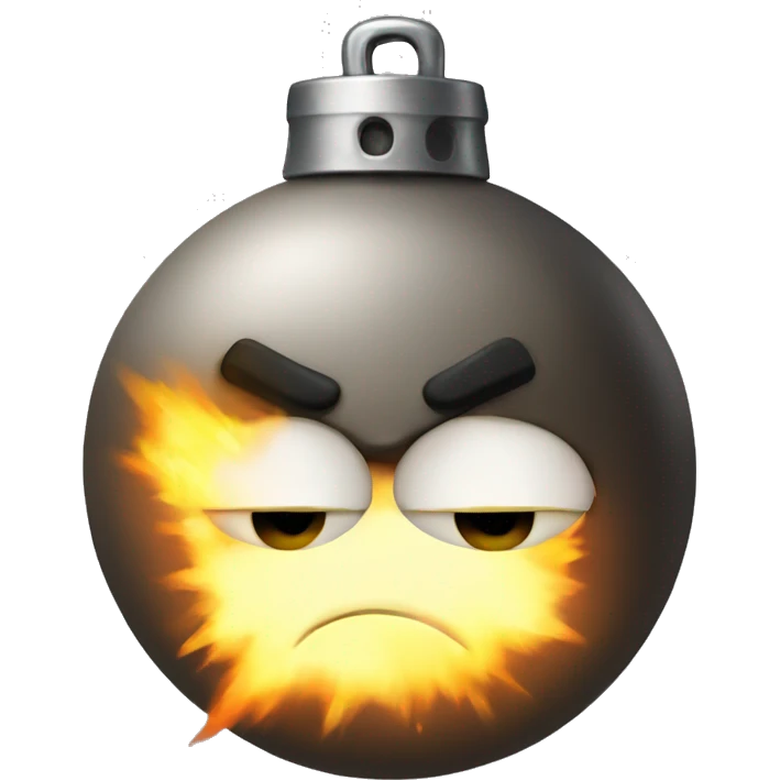 Cute angry bomb emoji