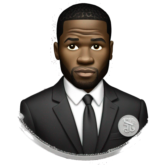 50 cent the rapper on a 50 cent coin  emoji