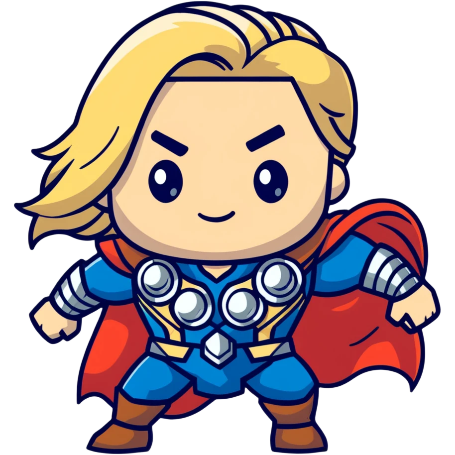 thor with flowing blonde hair emoji