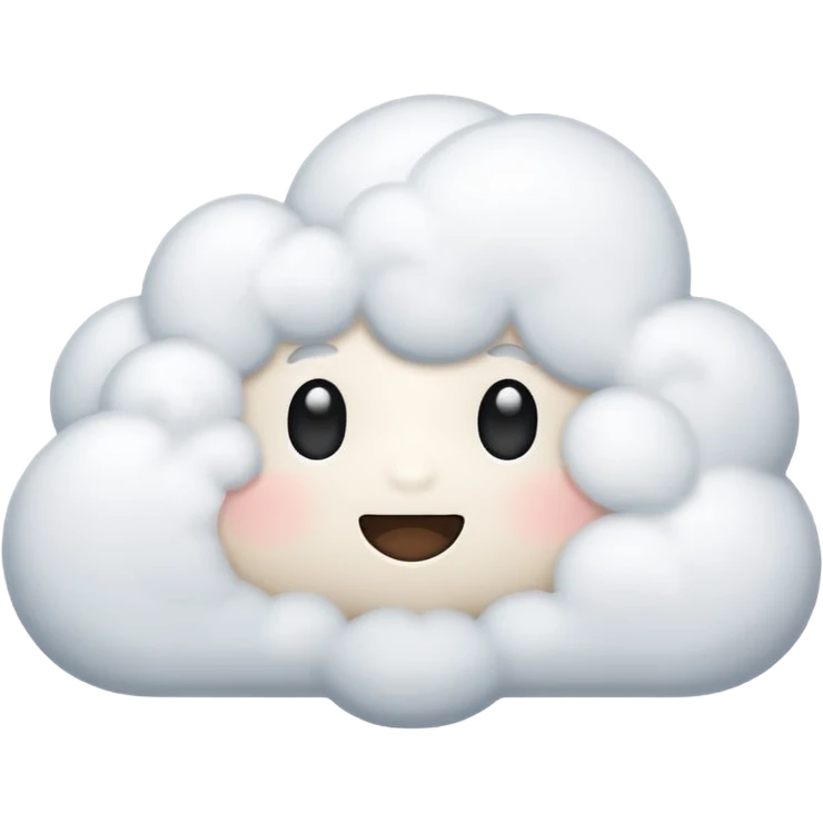 minimal white cloud no face emoji
