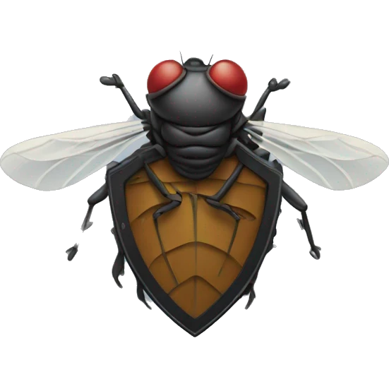 The fly with the shield emoji