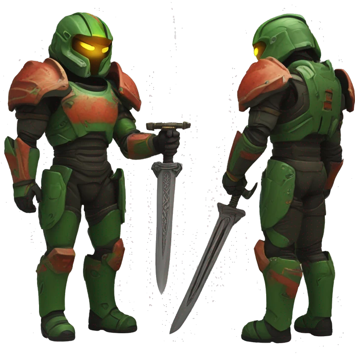 doom slayer with sword emoji