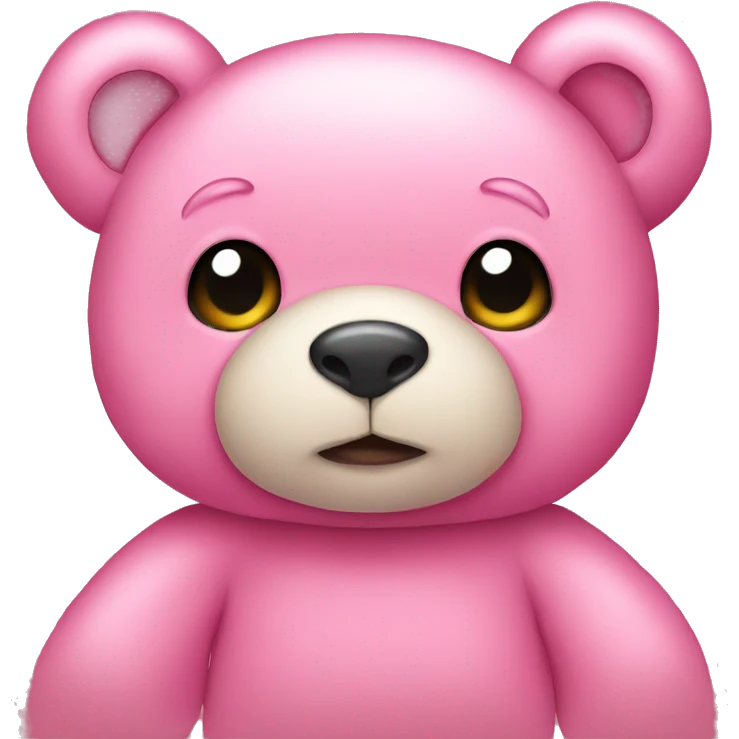 Pink teddy bear emoji