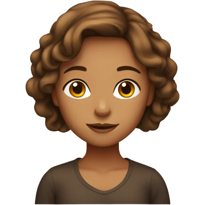 tan girl with brown hair emoji