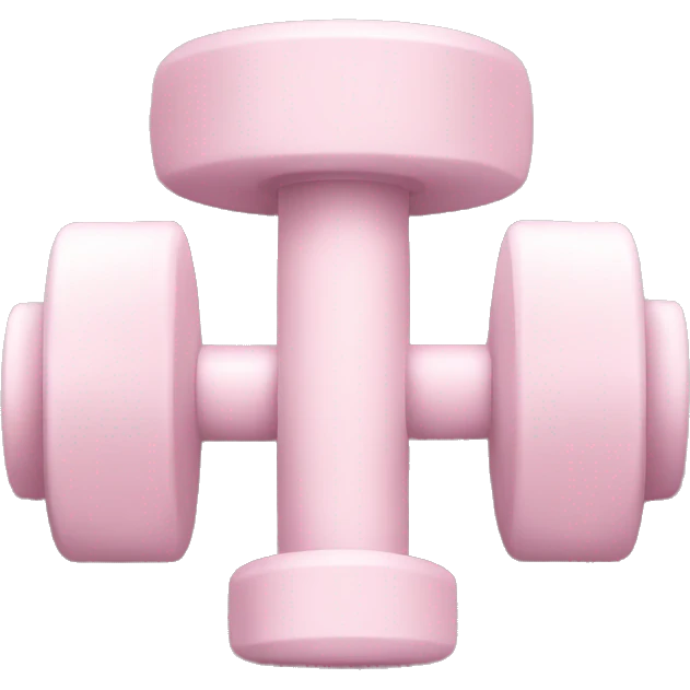 Single pale pink dumbbell emoji