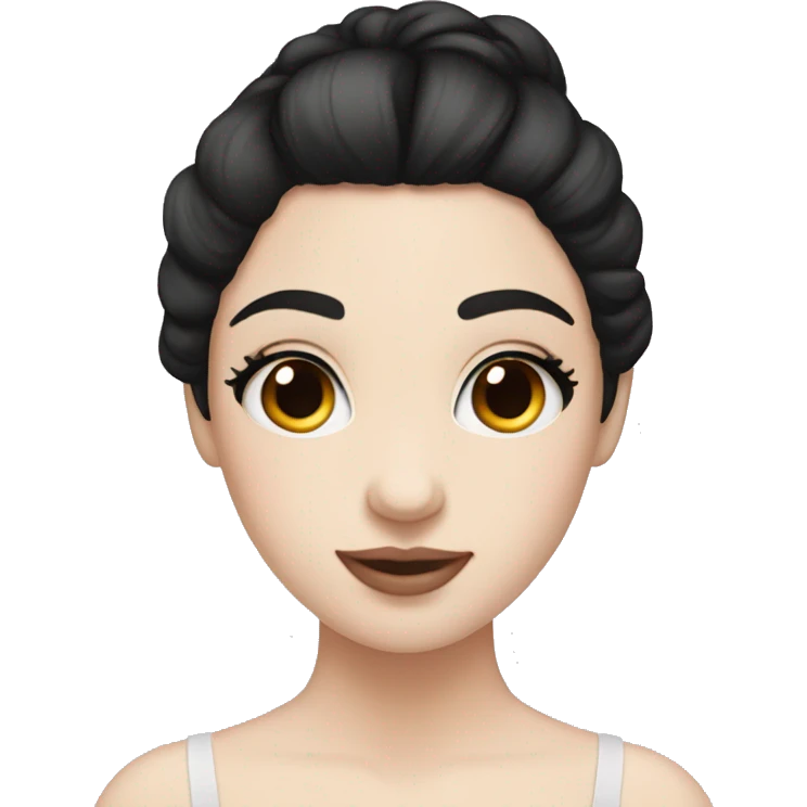 ballerina with pale skin and black hair emoji
