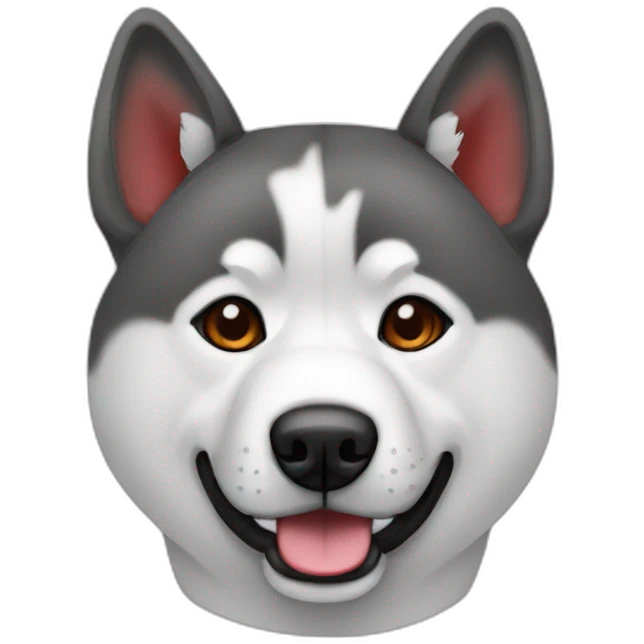 Akita inu brindle grey and red emoji