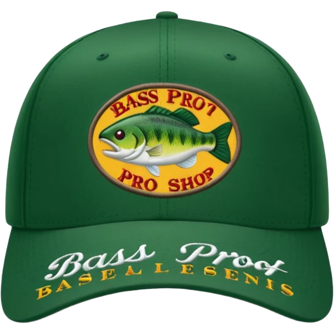 Bass pro shops baseball cap. emoji