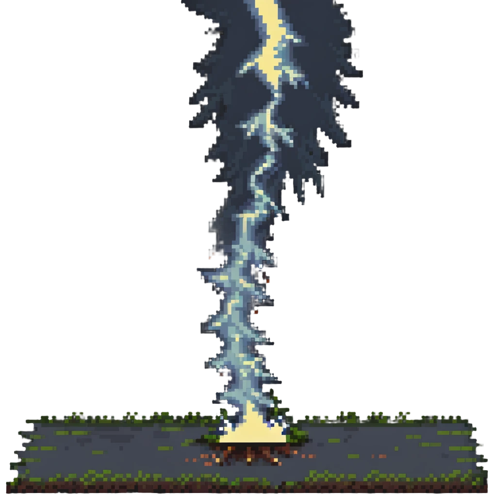 dramatic lightning strike hitting the ground emoji