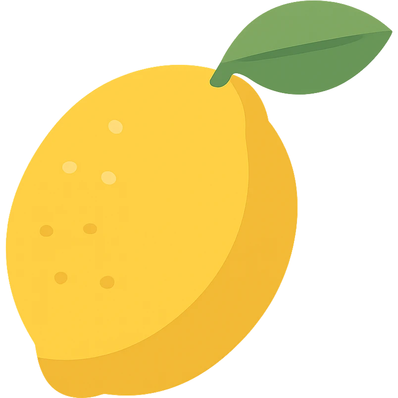 flat design style lemon emoji