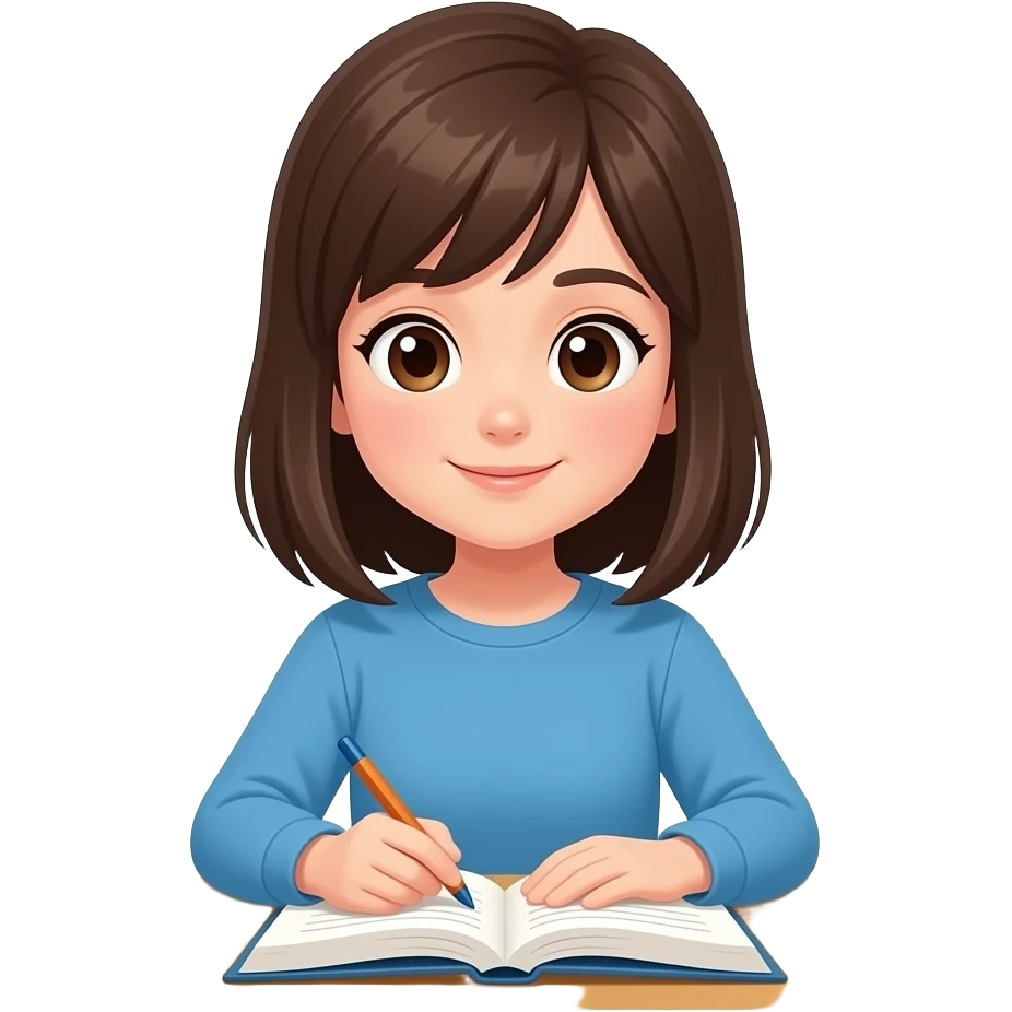 Girl studying emoji