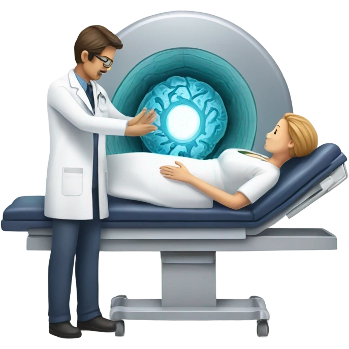 Male-Radiologist-performing-mri-to-woman emoji