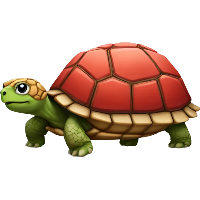 tortoise wearing a red muffler  emoji
