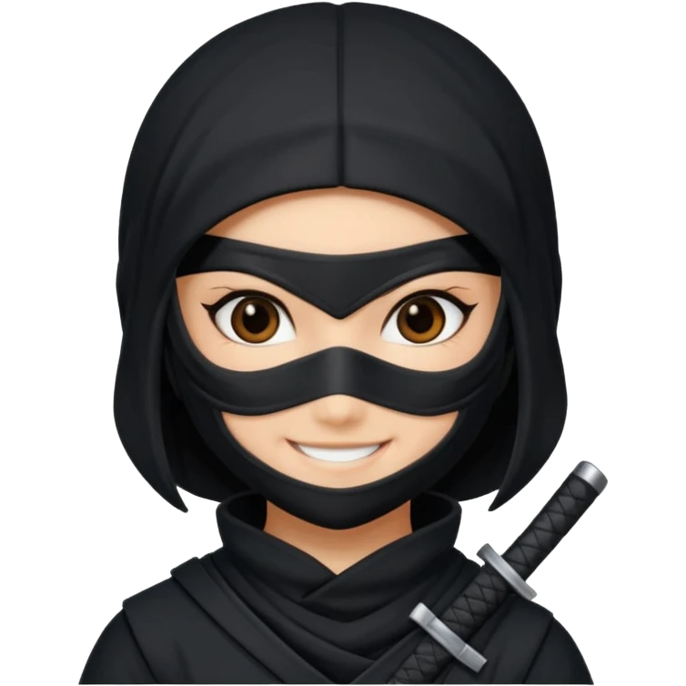 i need girl ninja smile emoji