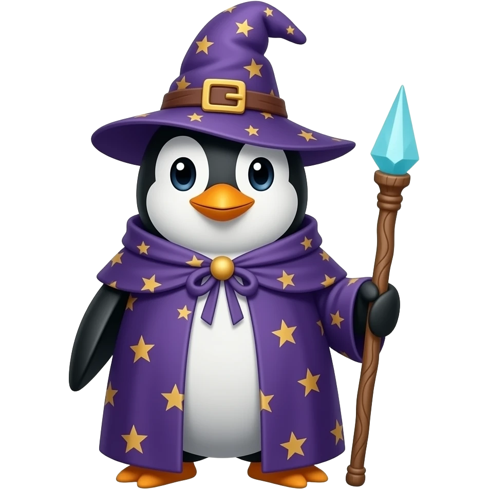 Penguin Wizard emoji