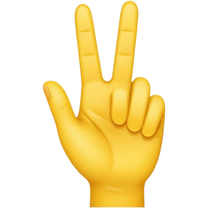 raised hand (stop gesture) but one finger up four finger down) yellow emoji style  emoji