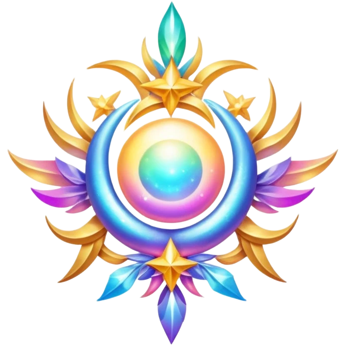 Epic divine legendary celestial complex detailed iridescent gradients aesthetic-scenery-Decorations emoji