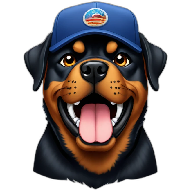 rottweiler angry with cap emoji
