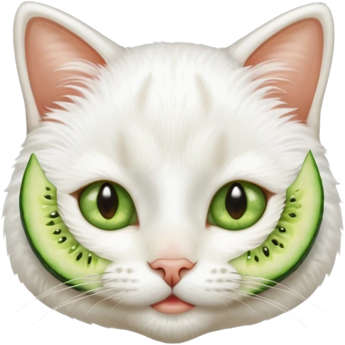 un gato haciendo skincare emoji