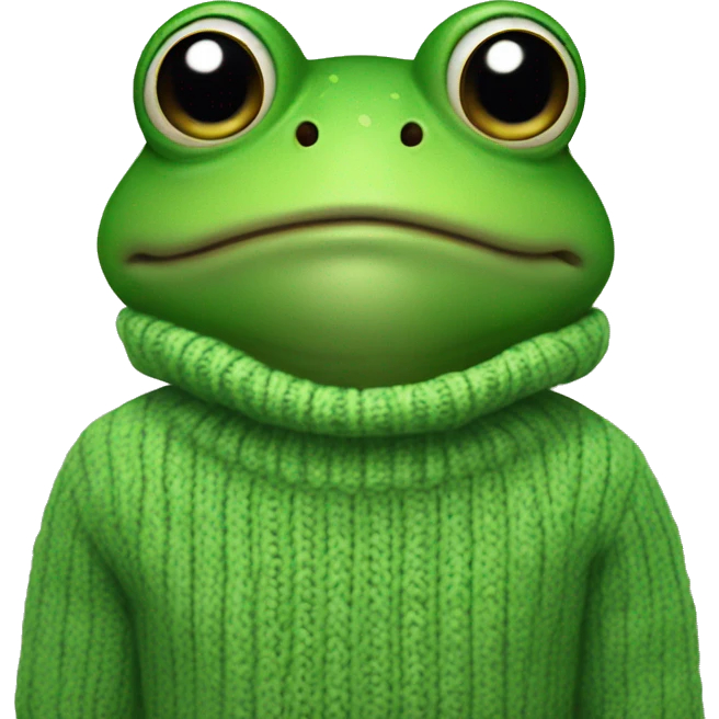 Frog in a sweater  emoji