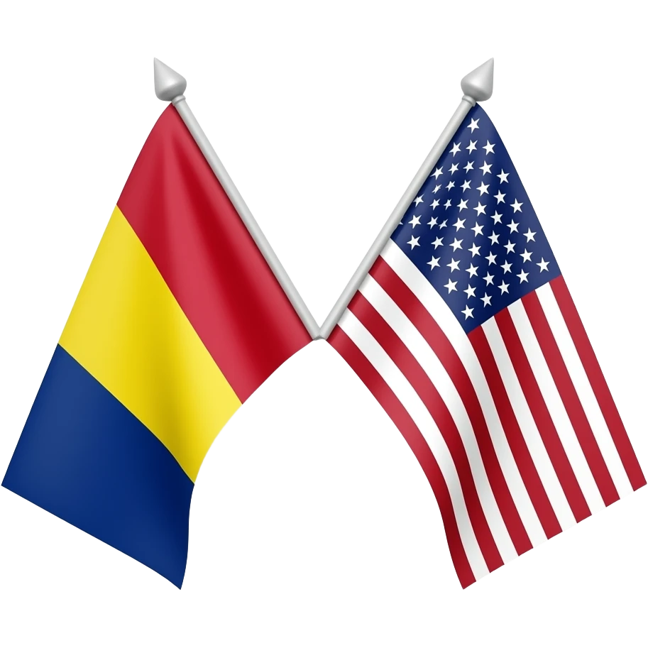 Romania flag vs america flag emoji