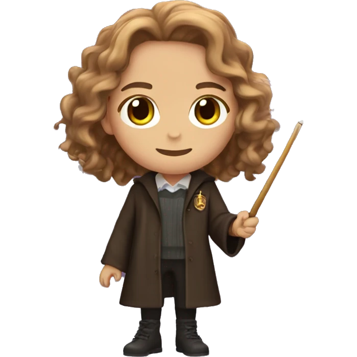 hermione granger with a magic wand emoji