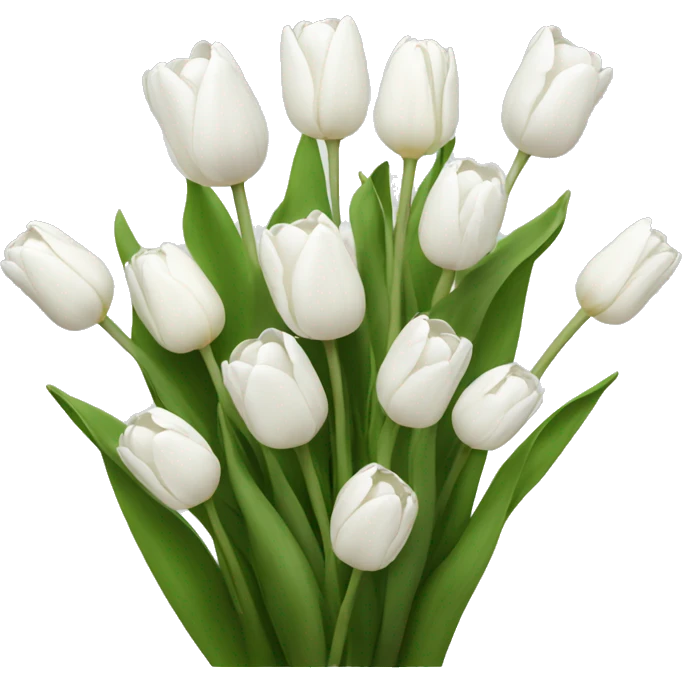 white tulip bouquet  emoji
